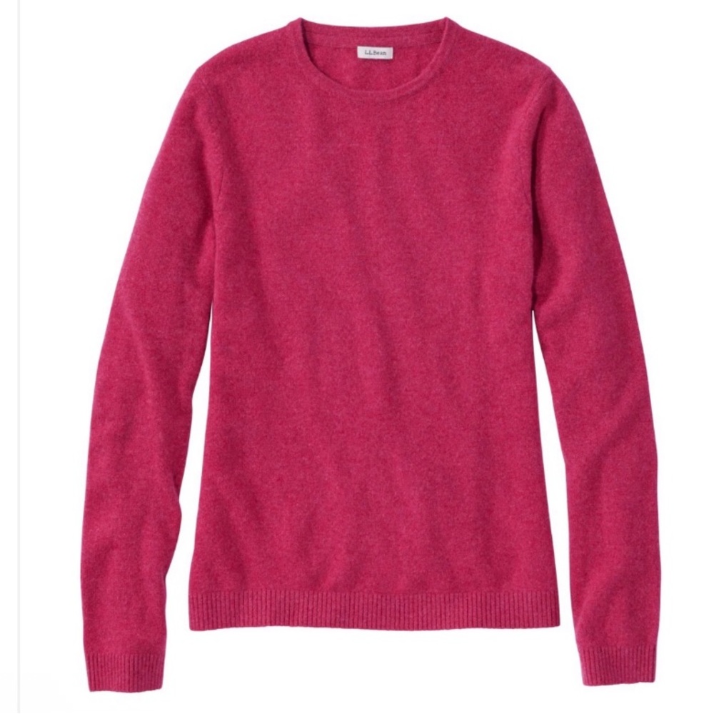 LL Bean Classic 100% Cashmere Crewneck Sweater